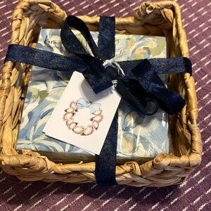Kim Howell cocktail napkins (20) in basketb